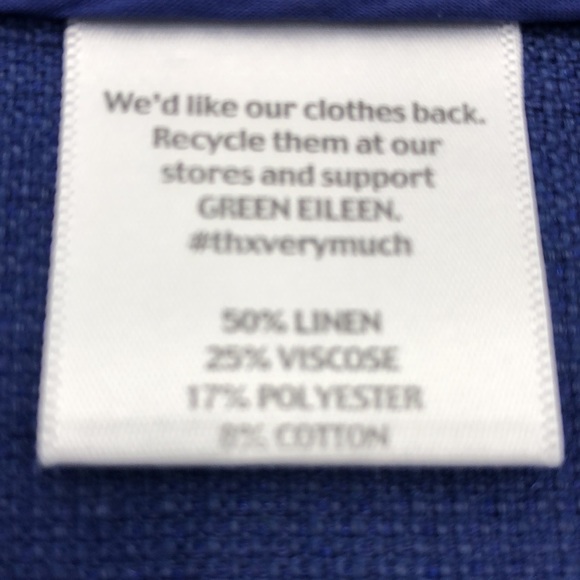 Eileen Fisher Open Front Linen Blend Jacket - Picture 7 of 7